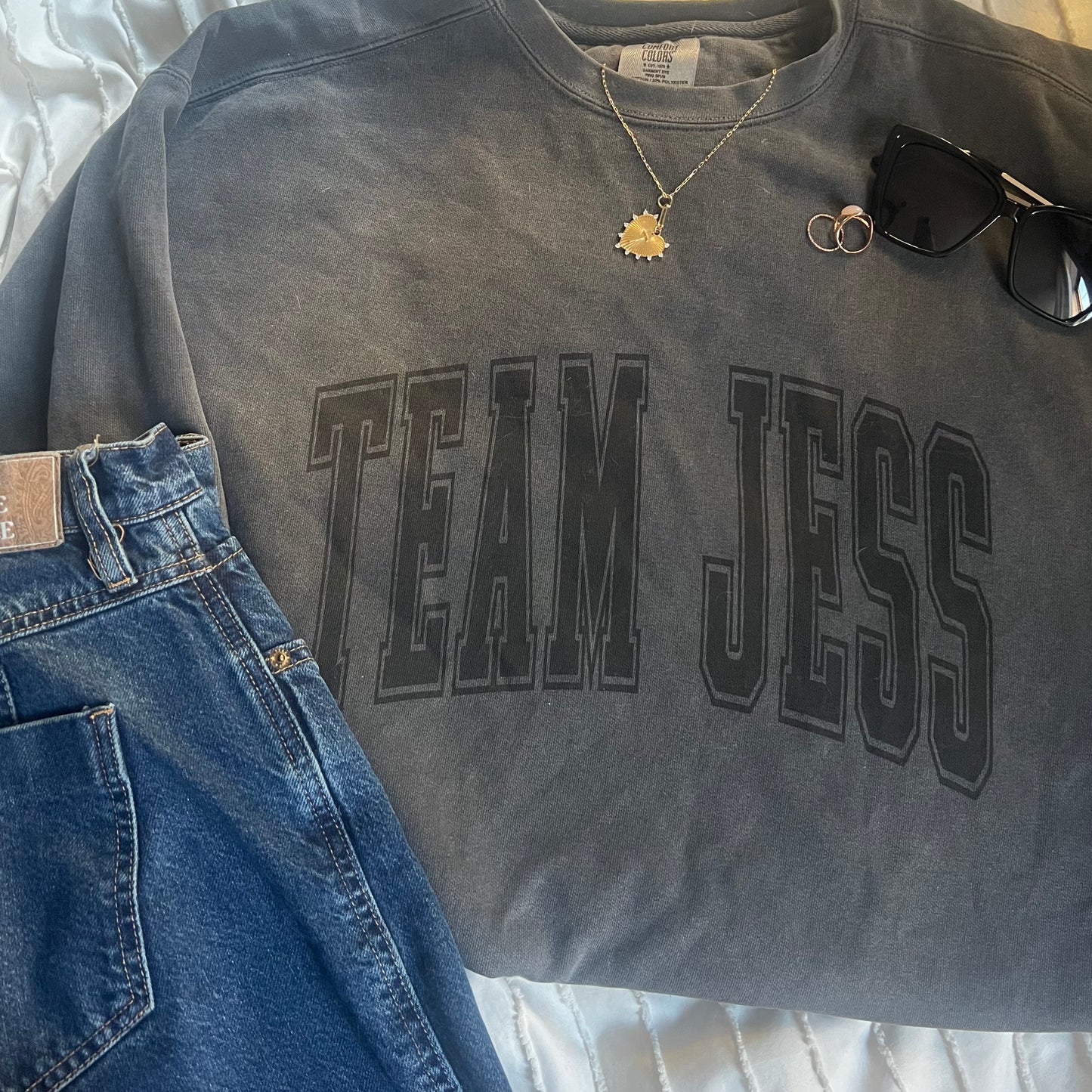 Team Jess Comfort Colors Crewneck